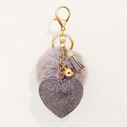 ChaveLove™ - Chaveiro luxo de coração com pompom - PROMOÇÃO DIA DAS MÃES