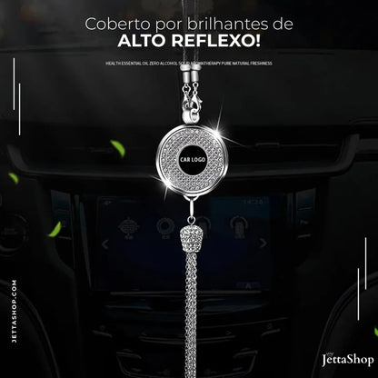 Porta Perfumes em Strass de Aromaterapia para Carros Personalizado - Jetta PerfuLux™ [PROMOÇÃO EXCLUSIVA]