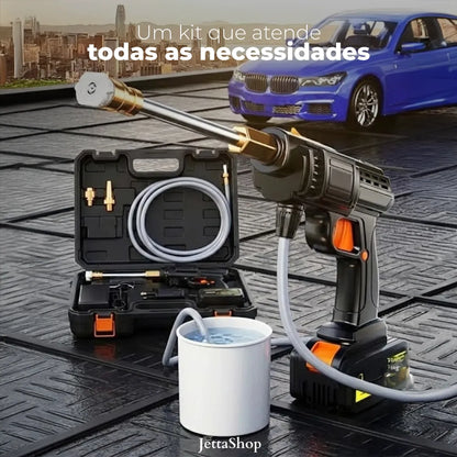 Lavadora de Alta Pressão JettaWash™ - Kit Completo Com Maleta e Bateria Recarregável (ESTOQUE LIMITADO)