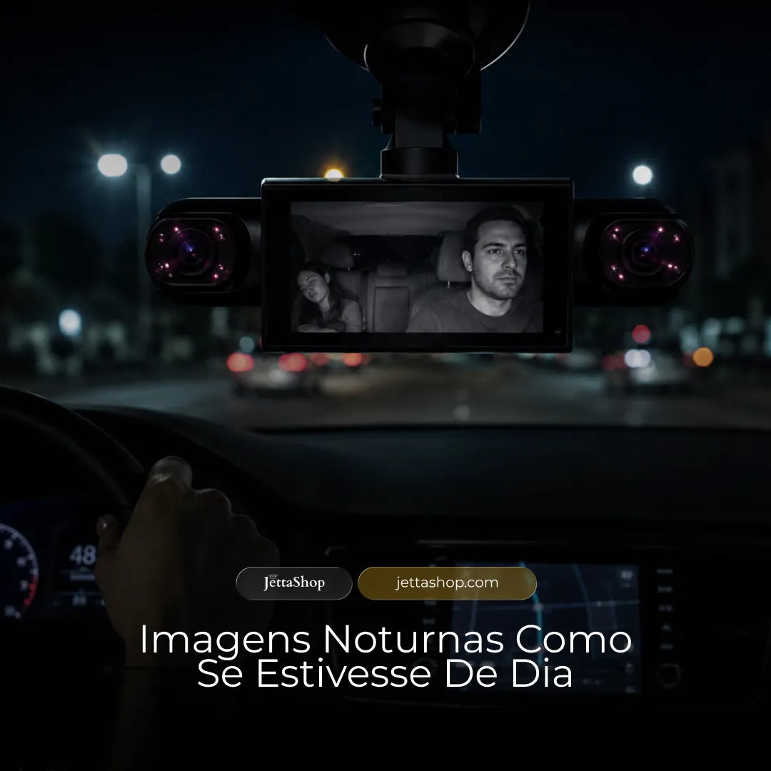 Jetta DashView™ - Câmera Veicular Dupla com Gravação Full HD, Visão Noturna e Monitoramento Estacionado (PROMOÇÃO LIMITADA)