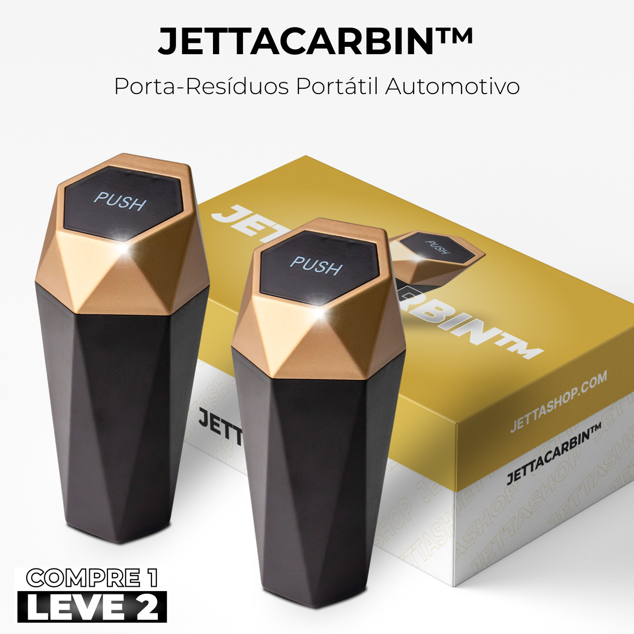 Porta-Resíduos Portátil Automotivo - JettaCarBin™ [COMPRE 1 LEVE 2]