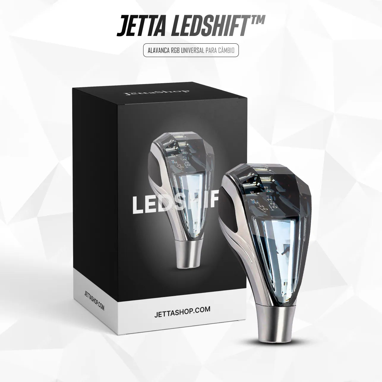 Alavanca RGB Universal para Câmbio - Jetta LedShift™ [PERSONALIZADA COM A MARCA DO SEU CARRO]